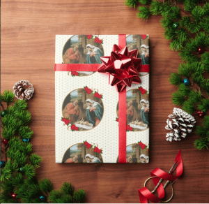 Catholic Christmas Gift wrap, Christmas Wrapping Paper, Traditional Catholic Gift Wrap, religious gift wrap, Nativity Gift Wrap